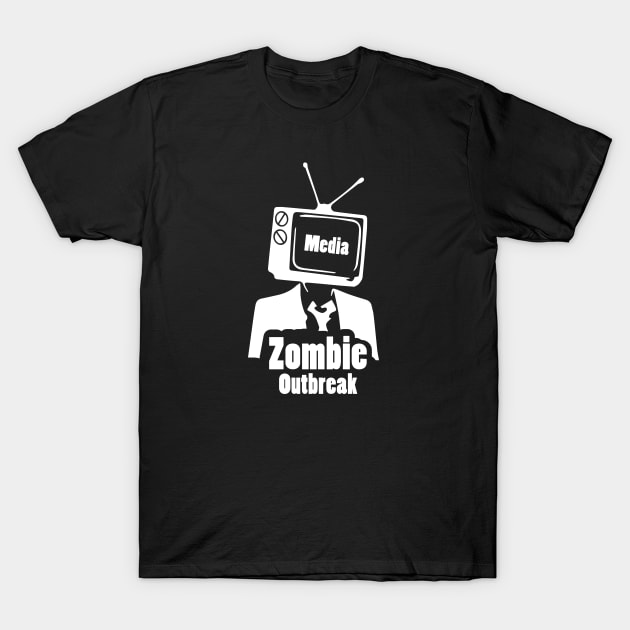 Media Zombie Outbreak T-Shirt by Biped Stuff